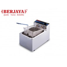 BER1-DF12-17-STAINLESS STEEL ELECTRICAL DEEP FRYER (PREMIER) 1 TANK x 9 LITRE, 1 BASKET 220V 3000W-BERJAYA