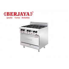 BER1-DRO6-17-STAINLESS STEEL DELUXE RANGE OVEN WITH OPEN BURNER-BERJAYA