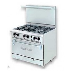 DRO6H  Gas 6 burners with oven 110,000 Btu/hr เตาแก๊ส6หัว