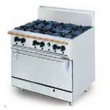 DRO6L GAS 6 BURNERS WITH OVEN 148,000 BTU/HR BERJAYA เตาแก๊ส6หัว