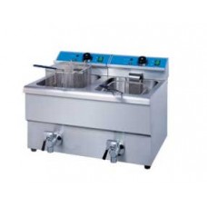 EF-12L-2 เตาทอดไฟฟ้าเเบบวางเคาน์เตอร์ 2ตะกร้า 2 Tank Electric Fryer (2 Baskets, Counter Top)  JUSTA