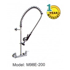 M98E-200 สายล้างสปริง Center Deck Mounted Pre Rinse with Brass Coupling Top Rinse