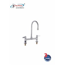 M98E-503SG03 ก๊อกน้ำคู่ปล้อง Mounted Faucet with Swivel Gooseneck TOP RINSE 