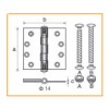 MH-4430HS2BBบานพับประตูยี่ห้อ Mature Lock