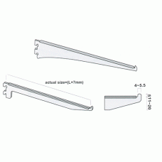 SB-060 แขนรับชั้นกระจกสองเขี้ยวรุ่น A และ รุ่น B SIZE 6"  GLASS SHELVES อุปกรณ์ชั้นวางของ STORE FIXTURE 