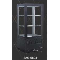 SAG-0803 ตู้แช่โชว์เค้กพร้อมกระจก 4 ด้าน ความจุ 80/70L SANDEN 