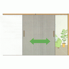 อุปกรณ์บานเลื่อนสองด้าน ชนิด 1 แบบบานพับเดียว 2 ด้าน (มาตรฐาน) (60kg) Double Sided Soft-Close 