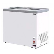 SNG-0205  ตู้แช่แข็งฝากระจกเรียบ บานเลื่อน FLAT GLASS FREEZER ความจุ 200L  SANDEN 