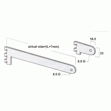 SOR-080 แขนรับชั้นแป๊บกลมแบบไม่เจาะรูทะลุขนาด 1” SHELVES FOR TUBE อุปกรณ์ชั้นวางสินค้า STORE ELEMENT 