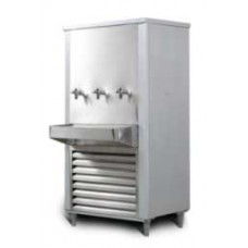 SWC-325  ตู้ทำน้ำเย็นสแตนเลส แบบต่อท่อปะปา 3 ก็อก WATER COOLER  ความจุ 108L  SANDEN 