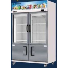 YDM-1005  ตู้แช่เครื่องดื่มและแช่น้ำแข็งถุงในตู้เดียวกัน Door Cooler ความจุ 24.7 คิว  SANDEN 