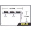 BR-3 จมูกบันไดทองเหลืองสอดเส้นยางพีวีซี 3 เส้น APACE