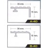 B-40 จมูกบันไดอลูมิเนียม ทองเหลือง 4 ร่อง APACE