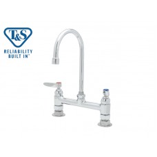 TS1-B-0320-DECK-MOUNTED DOUBLE PANTRY FAUCET-RIGID GOOSENECK-ก๊อกน้ำผสมติดตั้งบนโต๊ะหรือซิงค์ ขนาด 8 นิ้ว-T&S