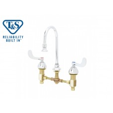 TS1-B-0865-04-MEDICAL FAUCET, CONCEALED BODY, 8" CENTERS, WRIST HANDLES-T&S
