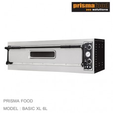 BASIC XL 6L เครื่องจักรไฟฟ้าพิซซ่าเตาอบพื้นฐานเดี่ยว MACHANICAL ELECTRIC PIZZA OVEN BASIC XL 6L SINGLE DECK PRISMAFOOD