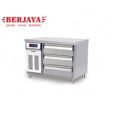 BER1-BS3DR/C4/3/L-4FT 3 DRAWER COUNTER CHILLER 3 DECK-BLOWER SYSTEM W/LEG-BERJAYA