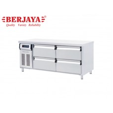 BER1-BS4DR/C6/2/L(750)-6FT 4 DRAWER COUNTER CHILLER 2 DECK-BLOWER SYSTEM {WITH LEG}-BERJAYA