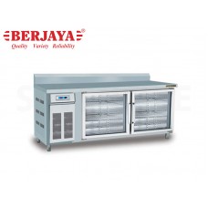 BER1-B2D/C4/BL- ELECTRIC 4FT 2 DOOR REFRIGERATED BARLINE-BLOWER SYSTEM W/BACKSPLASH W/LEG-BERJAYA