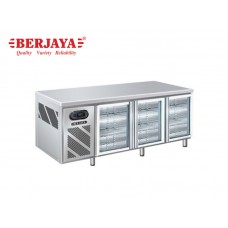 BER1-B3D/C7/7/SM/L(760)-7FT 3 DOOR REFRIGERATED BARLINE-BLOWER SYSTEM {WITHOUT BACKSPLASH} {WITH LEG}-BERJAYA