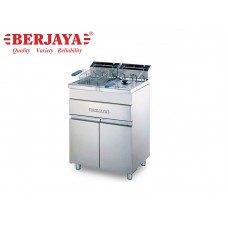 BER1-FSSDF12D-ELEC FRYER FREE STANDING 2 TANKS x 6 LTS, 2 BASKETS-BERJAYA