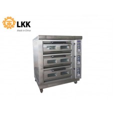 LKK1-EFO6C- ELECTRIC OVEN 3-DECK 6-TRAY WITH STEAM {INCLUDE W/R , TRAY = 6} , 380V 19200W-LKK