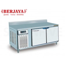 BER1-BS2D/F4/BL-4FT 2 DOOR COUNTER FREEZER-BLOWER SYSTEM W/BACKSPLASH W/LEG-BERJAYA