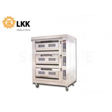 LKK1-GFO6C-GAS OVEN 3-DECK 6-TRAY WITH STEAM {INCLUDE W/R , TRAY = 6}-LKK