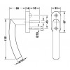 972.30.401 มือจับหน้าต่าง window handles Hafele