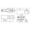 981.00.401 ตัวหนีบล็อค Corner patch lock with PC aperture สแตนเลสเงา Hafele 981.00.401 ตัวหนีบล็อค Corner patch lock with PC aperture สแตนเลสเงา Hafele