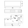 981.00.470 ตัวหนีบเบ้ารับกลอนด้านบน Over panel strike patch for corner lock สแตนเลสด้าน Hafele