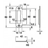 911.39.322 เพลทรับกลอนแบบมีปีก Flanged striking plate สแตนเลสสีด้าน Hafele