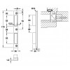 911.39.013 เพลทรับกลอนแบบฝัง Recessed striking plate สแตนเลสสีด้าน Hafele