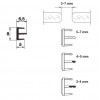 950.45.132 ซีลประตูกระจก Glass door seal 3,000 มม. Hafele