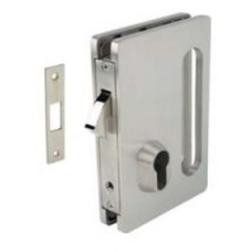 981.52.838 ชุดล็อคบานเลื่อนกระจก Sliding glass door lock สแตนเลสด้าน Hafele