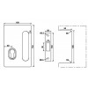 981.52.838 ชุดล็อคบานเลื่อนกระจก Sliding glass door lock สแตนเลสด้าน Hafele