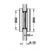 981.52.531 มือจับฝังบานกระจก Flush pull handle สแตนเลสด้าน Hafele