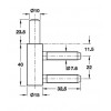 922.00.290 ฐานบานพับส่วนติดวงกบ Frame part เหล็กกัลวาไนซ์ Hafele