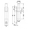 922.02.290 ฐานบานพับส่วนติดวงกบพร้อมแหวนรอง Frame part with ring pin เหล็กกัลวาไนซ์ Hafele