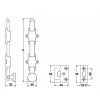 911.81.011 กลอน Knob slide bolt Hafele