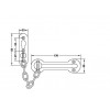 911.60.007 โซ่คล้องประตู Security door chain Hafele