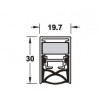 950.05.910 ซีลประตูอัตโนมัติ Startec DDS20 DDS20 Retractable door seal Hafele