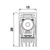 950.45.118 ซีลประตูอัตโนมัติ Retractable door seal Hafele