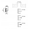 950.45.134 ซีลประตูกระจก Glass door seal Hafele