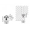 950.10.267 ซีลประตูภายใน Internal door seal Hafele