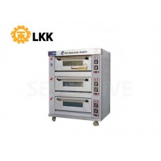 LKK1-LK-QL6-GAS OVEN 3-DECK 6-TRAY {INCLUDE ALUMINIUM TRAY 6 PCS}, 0.99 KG/HR-LKK