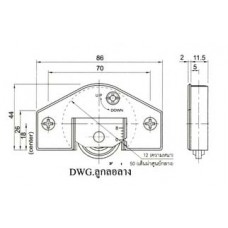 SDU-60-ON-W รางบน Upper Rail รางบน อุปกรณ์บานเลื่อนสองด้าน (60kg) Double Sided Soft-Close