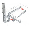BJ10-600-NI บานพับเปิดขึ้น หน้าบาน 600 มม. บานพับคู่ Hinges BJ10-600-NI บานพับเปิดขึ้น หน้าบาน 600 มม. บานพับคู่ Hinges