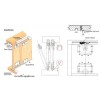 SDC09-40 อุปกรณ์บานสไลด์ในขอบ รับน้ำหนัก 40 kg. อุปกรณ์บานเลื่อนในขอบ รับน้ำหนัก 40 kg. Sliding Door Fitting (Load Capacity 40 kg.)