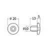 PA004-WH2 พลาสติกตอกขาโต๊ะ(ใหญ่) พลาสติกรองขาโต๊ะ Plastic Table Base Fitting 